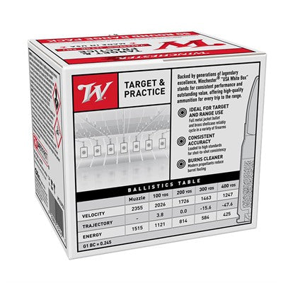 Winchester USA White Box 7.62x39mm 123 gr FMJ ammo