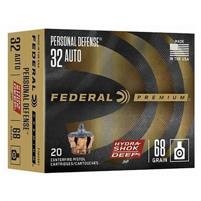 Federal Personal Defense .32 ACP 68 gr JHP ammo