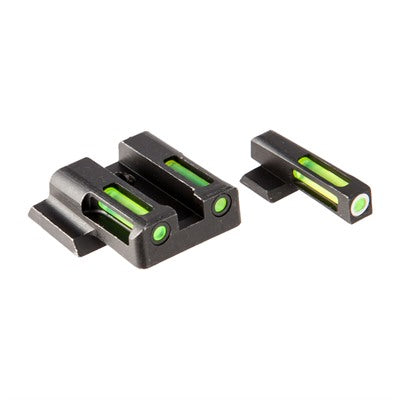 LiteWave H3 Tritium White Ring Front Sight Set with Green LitePipes