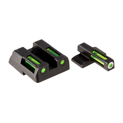 LiteWave H3 Tritium White Ring Front Sight Set with Green LitePipes