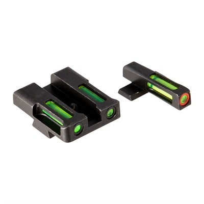 LiteWave H3 Tritium Orange Ring Front Sight Set with Green LitePipes