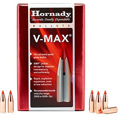 22 Cal V-MAX Flat Base Polymer Tip Bullets