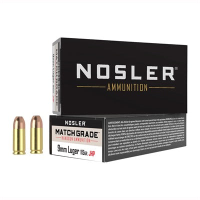 Nosler 51017 Assured Stopping Power Jacketed Hollow Point JHP 115 Grain 9mm Luger/Parabellum