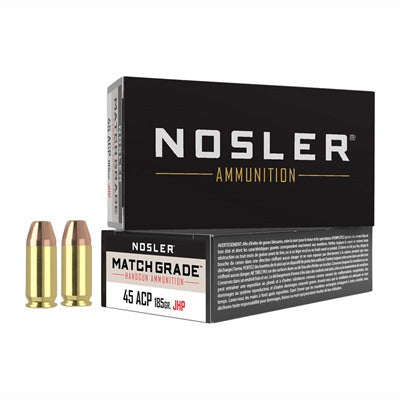 Nosler 51271 Assured Stopping Power Jacketed Hollow Point JHP 185 Grain .45 ACP/Auto