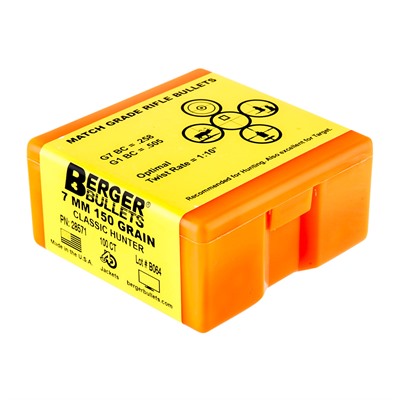 Classic Hunter Boat Tail Bullets 7mm (.284")