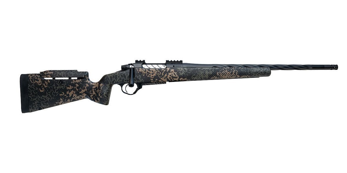 Seekins Precision 0011710231-F Havak PH3 6.5 PRC 20" Black Fluted Threaded Barrel, Black Picatinny Rail Steel Receiver, Adj Cheek Riser Woodland Shadow Synthetic Stock