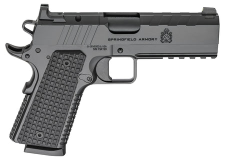 Springfield Armory PX9228LAOS 1911 Emissary 45 ACP 8+1 4.25" Stainless Steel Barrel Optic Ready Black Carbon Steel Slide VZ Grips Thin-Line G10 Grip