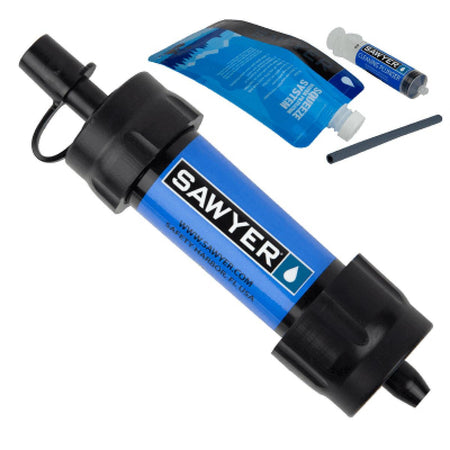Sawyer MINI Water Filtration System Blue 0.1 Micron Absolute Filter