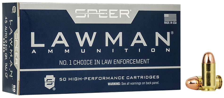 Speer Lawman Training Total Metal Jacket Round Nose  230 Grain .45 ACP/Auto