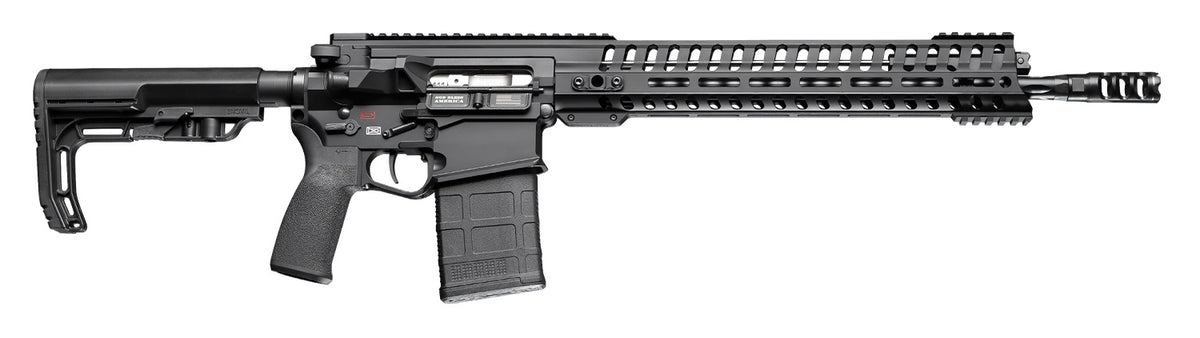 Patriot Ordnance Factory 01235 Revolution Gen4 7.62x51mm NATO 20+1 16.50" Nitride Treated Match Grade Barrel, Black Anodized Gen 4 Lower Receiver, Mission First Tactical Furniture, Ambidextrous