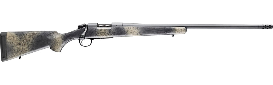 Bergara Rifles B14S521 B-14 Wilderness Ridge 308 Win 4+1 20" Threaded, Sniper Gray Cerakote Barrel/Rec, SoftTouch Woodland Camo Synthetic Stock, Omni Muzzle Brake