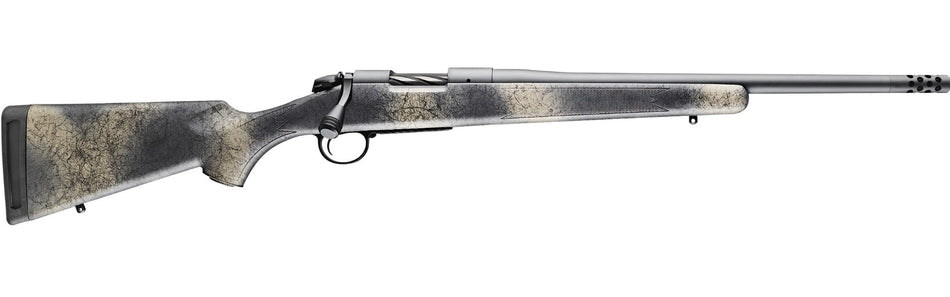 Bergara Rifles B14S521SP B-14 Wilderness Ridge SP 308 Win 4+1 18" Threaded, Sniper Gray Cerakote Barrel/Rec, SoftTouch Woodland Camo Synthetic Stock, Omni Muzzle Brake
