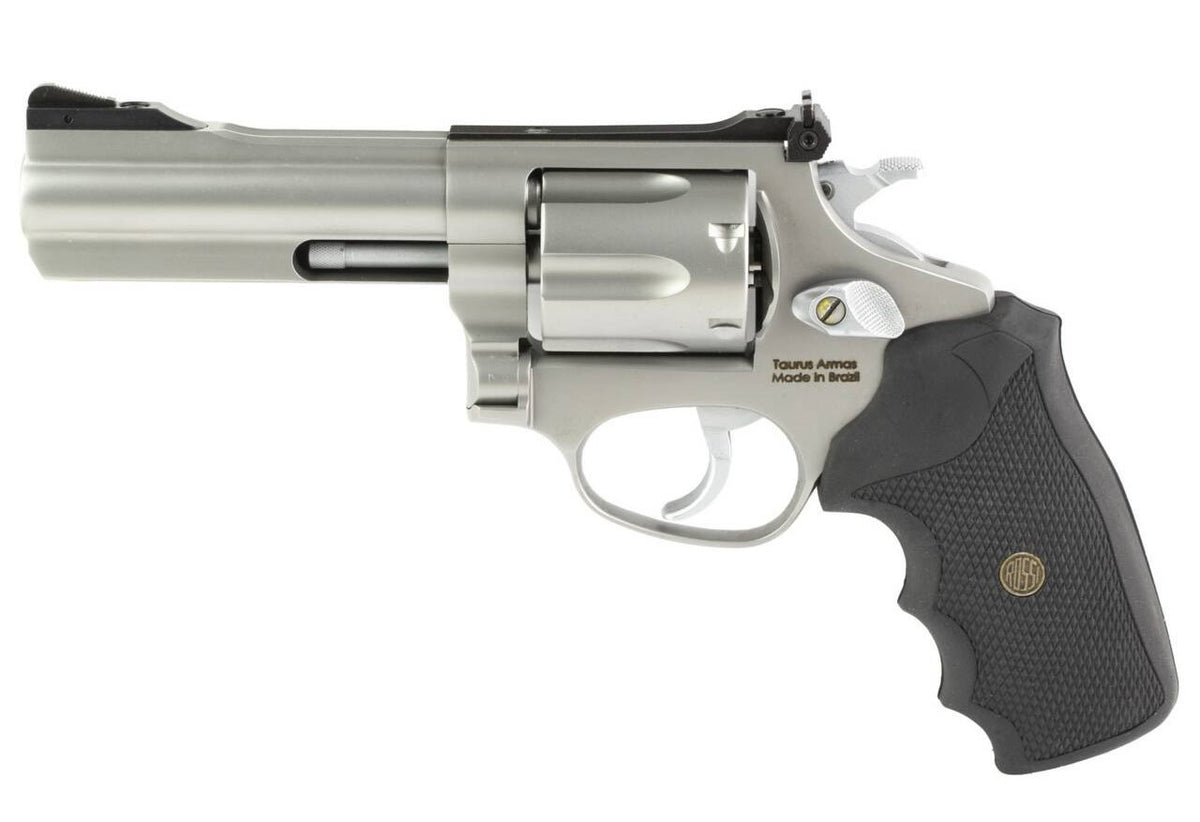 Rossi 2RM649 RM64 357 Mag 6 Shot 4" Matte Stainless Steel Barrel, Cylinder & Frame Textured Black Rubber Grip