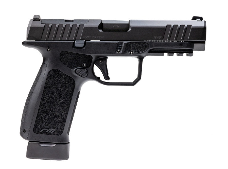 Rost Martin RM1FBLKOSP RM1F 9mm Luger 17+1 19+1 4.50" Black Match Grade Barrel Black Nitron Steel Optic Ready/Serrated Slide Black Polymer Frame w/Picatinny Rail Interchangeable Backstrap Grip RMR Fo