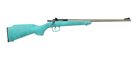 Crickett KSA2446 Gen2 Youth 22 LR 1rd 16.13" Stainless Single Shot Barrel, Stainless Steel Receiver, Blue w/Gold Webbing Fixed Synthetic Stock