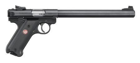 Ruger 40173 Mark IV Target 22 LR 10+1 10" Overall Blued Bull Barrel, Slide & Frame, Black Checkered Polymer Grips
