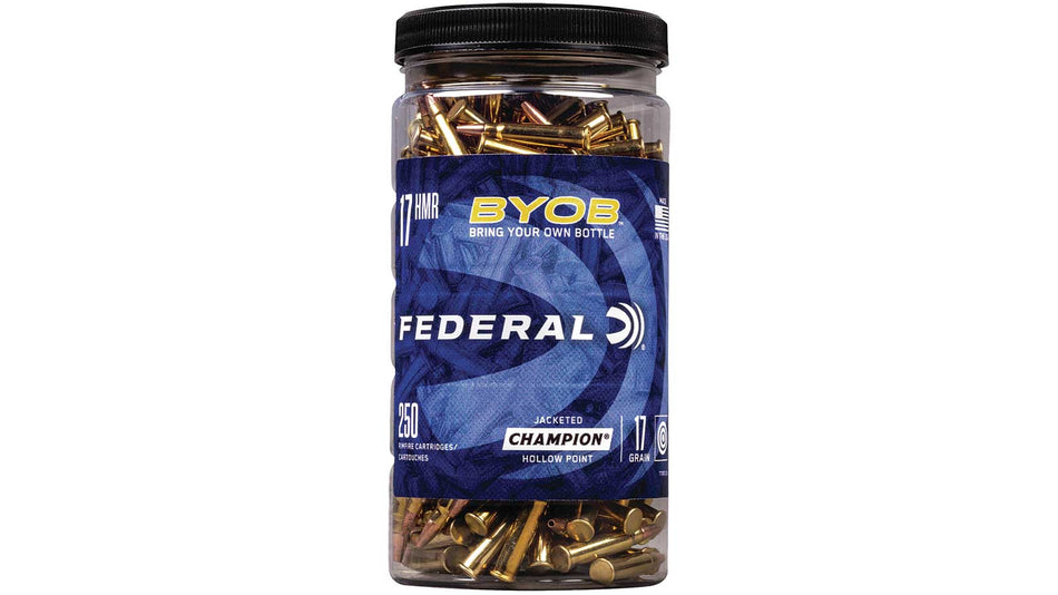 Federal 770BTL250 Champion Training BYOB Speer TNT Jacketed Hollow Point  17 Grain .17 HMR