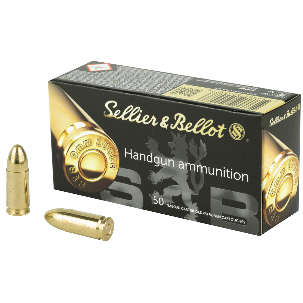 Sellier & Bellot 9mm 115gr FMJ Ammo