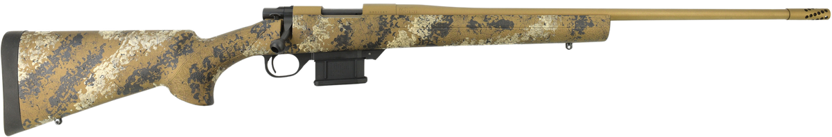 Howa HMFN65GRSE 1500 Fence Line 6.5 Grendel 5+1 22" Flat Dark Earth Cerakote Threaded Barrel, Flat Dark Earth Cerakote Aluminum Drilled & Tapped Receiver, Scorched Earth Camo Fixed Synthetic Stock, Ri