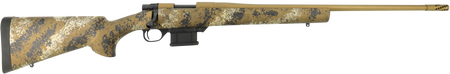 Howa HMFN65GRSE 1500 Fence Line 6.5 Grendel 5+1 22" Flat Dark Earth Cerakote Threaded Barrel, Flat Dark Earth Cerakote Aluminum Drilled & Tapped Receiver, Scorched Earth Camo Fixed Synthetic Stock, Ri