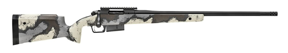 Springfield Armory BAW92465PRCD Model 2020 Waypoint 6.5 PRC 3+1 24" Graphite Black Cerakote Fluted Barrel & Picatinny Rail Stainless Steel Receiver, Ridgeline Camo Fixed Carbon Fiber Stock