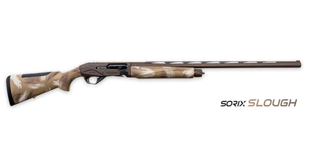 Weatherby XSL2028MAG Sorix Full Size 20 Gauge Semi-Auto 3" 2+1 28" Burnt Bronze Cerakote Vent Rib Barrel & Drilled & Tapped Steel Receiver, Slough Camo Synthetic Stock w/Adj Shim, Ambidextrous