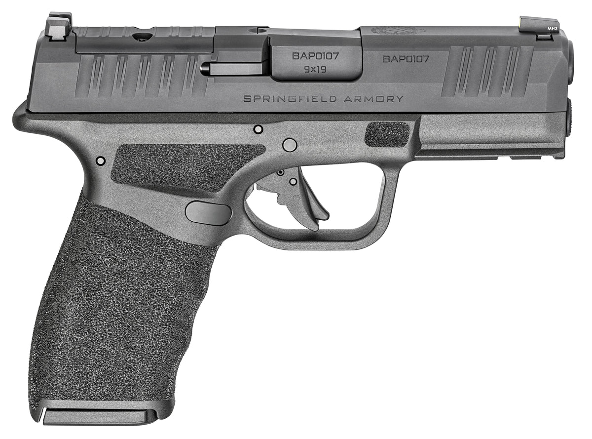 Springfield Armory HCP9379BOSP Hellcat Pro OSP Compact 9mm Luger 17+1 3.70" Black Melonite Steel Barrel & Optic Ready/Serrated Slide, Black Polymer Frame w/Picatinny Rail, Textured Grip