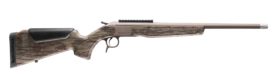 CVA CR4919MOBL Scout Spur 28 Gauge 1rd Patriot Brown Cerakote Steel barrel & Receiver w/Picatinny Rail, Mossy Oak Bottomland Synthetic Stock
