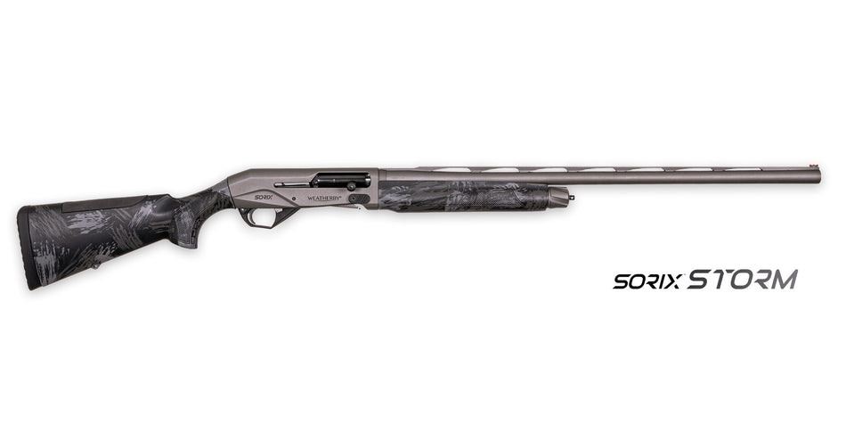 Weatherby XST2028MAG Sorix Full Size 20 Gauge Semi-Auto 3" 2+1 28" Gray Cerakote Vent Rib Barrel & Drilled & Tapped Steel Receiver, Storm Camo Synthetic Stock w/Adj Shim, Ambidextrous