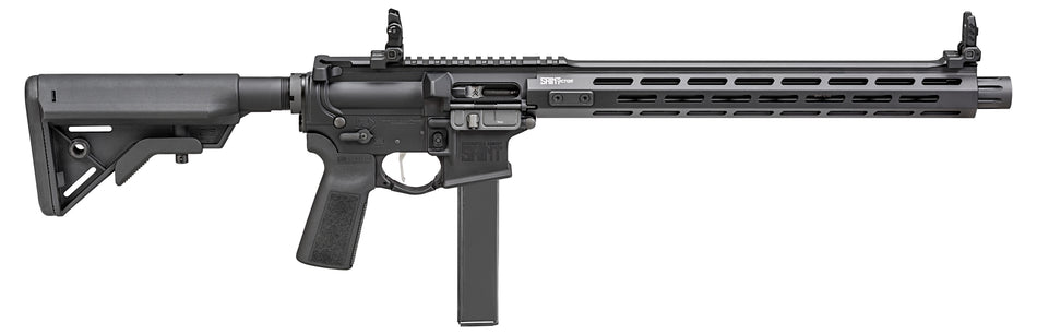 Springfield Armory STV91609B SAINT Victor 9mm Luger 16" 32+1, Black, B5 Systems Bravo Stock & Type 23 Grip, Flip-Up Sights, Blast Diverter