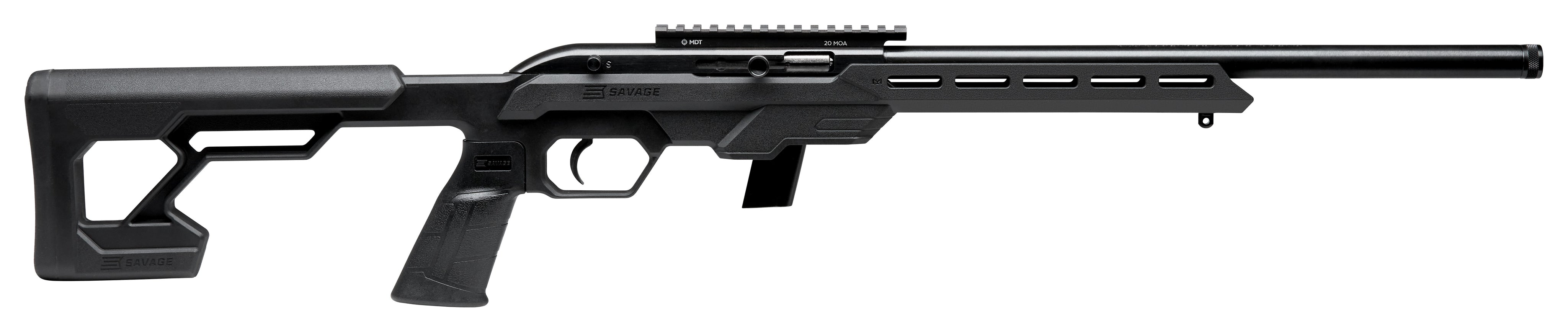 Savage Arms 45114 64 Precision Full Size 22 LR 10+1 16.50" Matte Black Heavy Threaded Barrel, Matte Black Picatinny Rail Carbon Steel Receiver, M-LOK Handguard, Black Chassis Synthetic Stock, Black Po