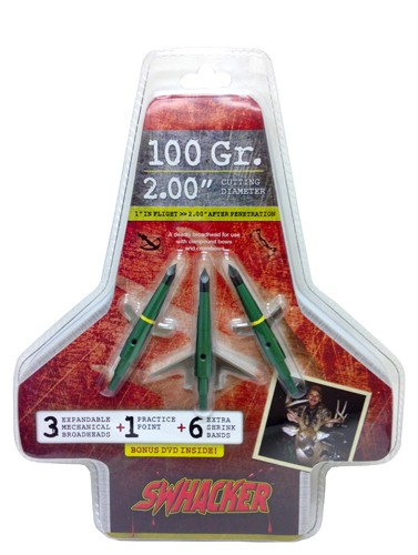 Swhacker 2-Blade Broadhead 100gr 2" Cut 3-Pack
