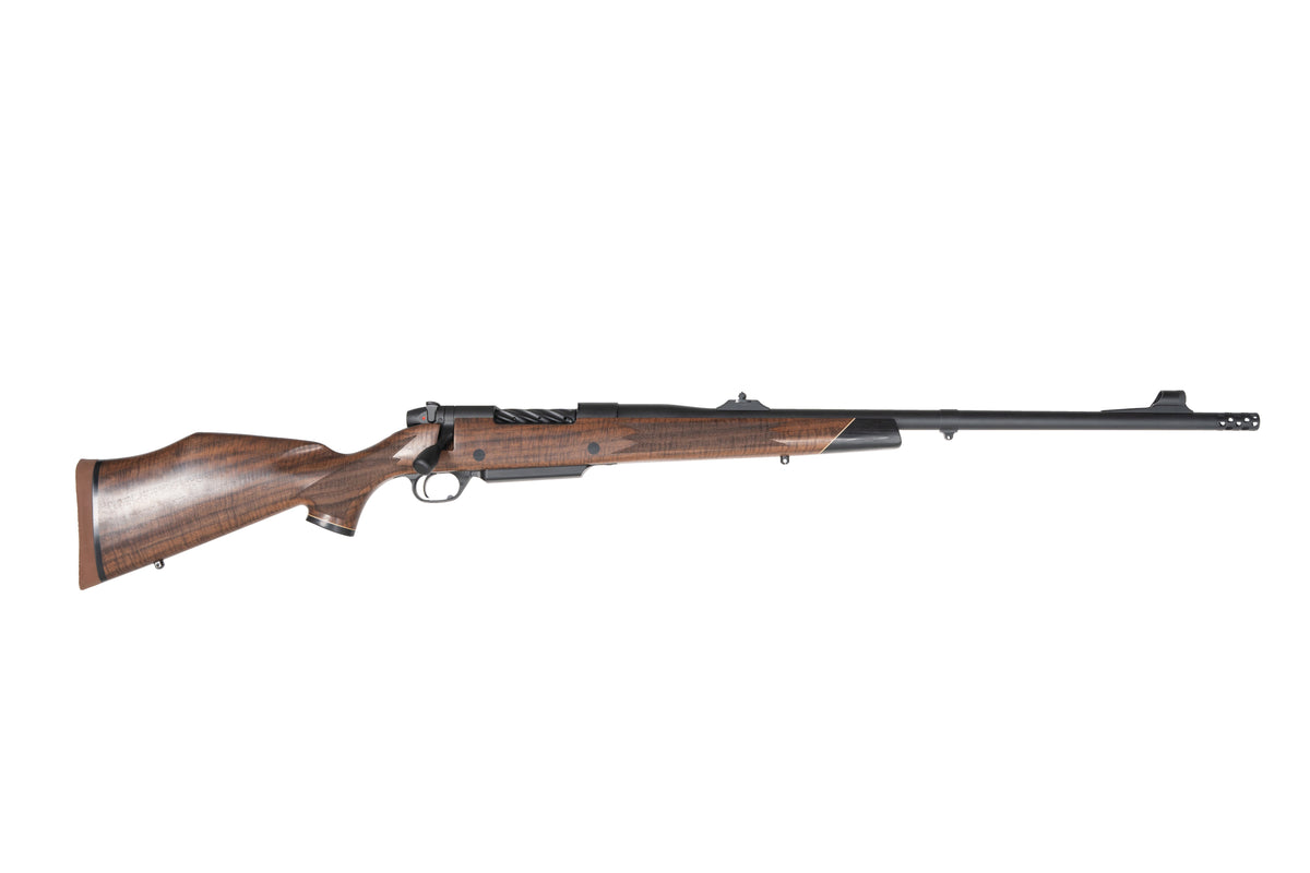 Weatherby MFT01N300WR6B Mark V Frontier Full Size 300 WBY Mag 3+1 24" + 2" Graphite Black Cerakote Threaded Barrel, Graphite Black Cerakote Steel Drilled & Tapped Receiver, Oiled Walnut Monte Carlo St