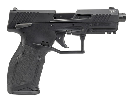 Taurus 1-2TX22141-10 2TX Full Size Frame 22 LR 10+1 4.60" Matte Black Threaded Barrel, Black Anodized Serrated Slide, Matte Black Polymer Frame w/Picatinny Rail, Textured Grip