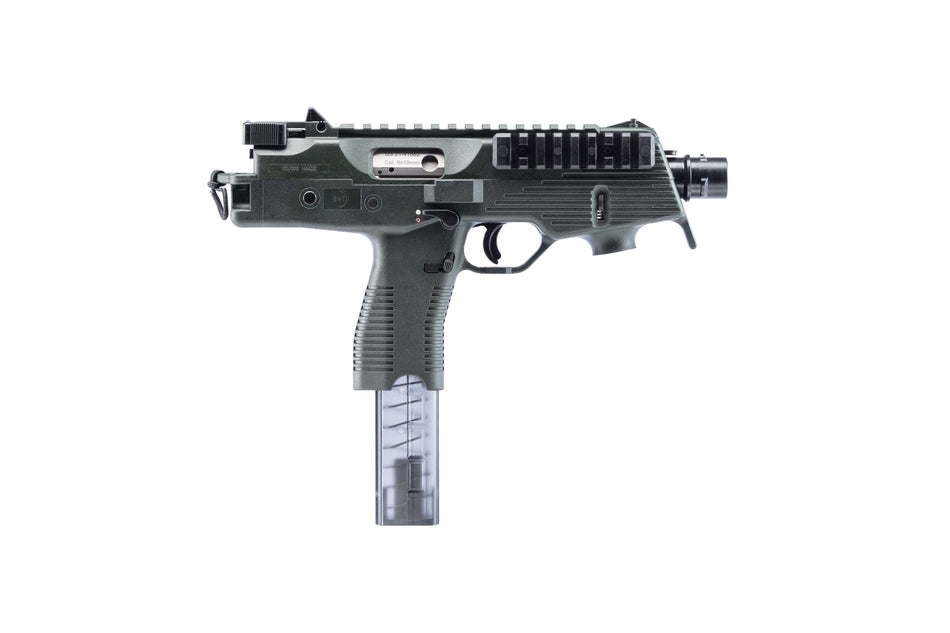 B&T Firearms 30105NUSOD TP9 9mm Luger 30+1 5.10", OD Green, Polymer Frame/Grip, No Brace, Iron Sights