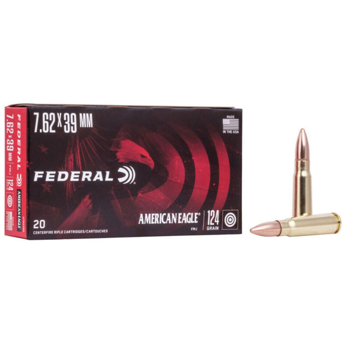 Federal American Eagle 7.62x39mm 124 gr FMJ ammo