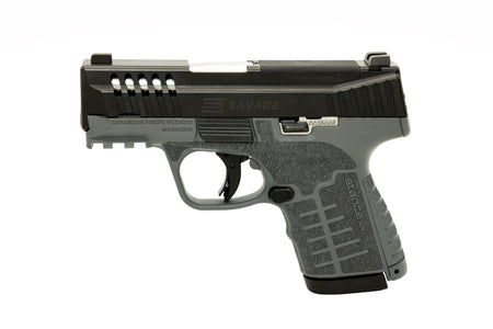 Savage Arms 67066 Stance XR Micro Frame 9mm Luger 13+1 3.20" Stainless Steel Barrel, Black Nitride Ported Steel Slide, Gray Stainless Steel Frame w/Picatinny Rail, Gray GFN Grip, Ambidextrous
