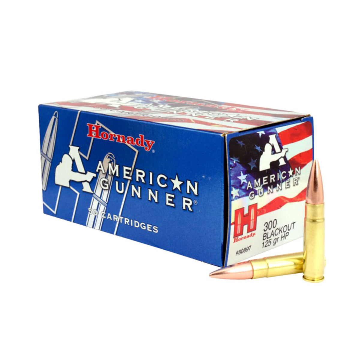 Hornady American Gunner .300 AAC Blackout 125 gr JHP ammo