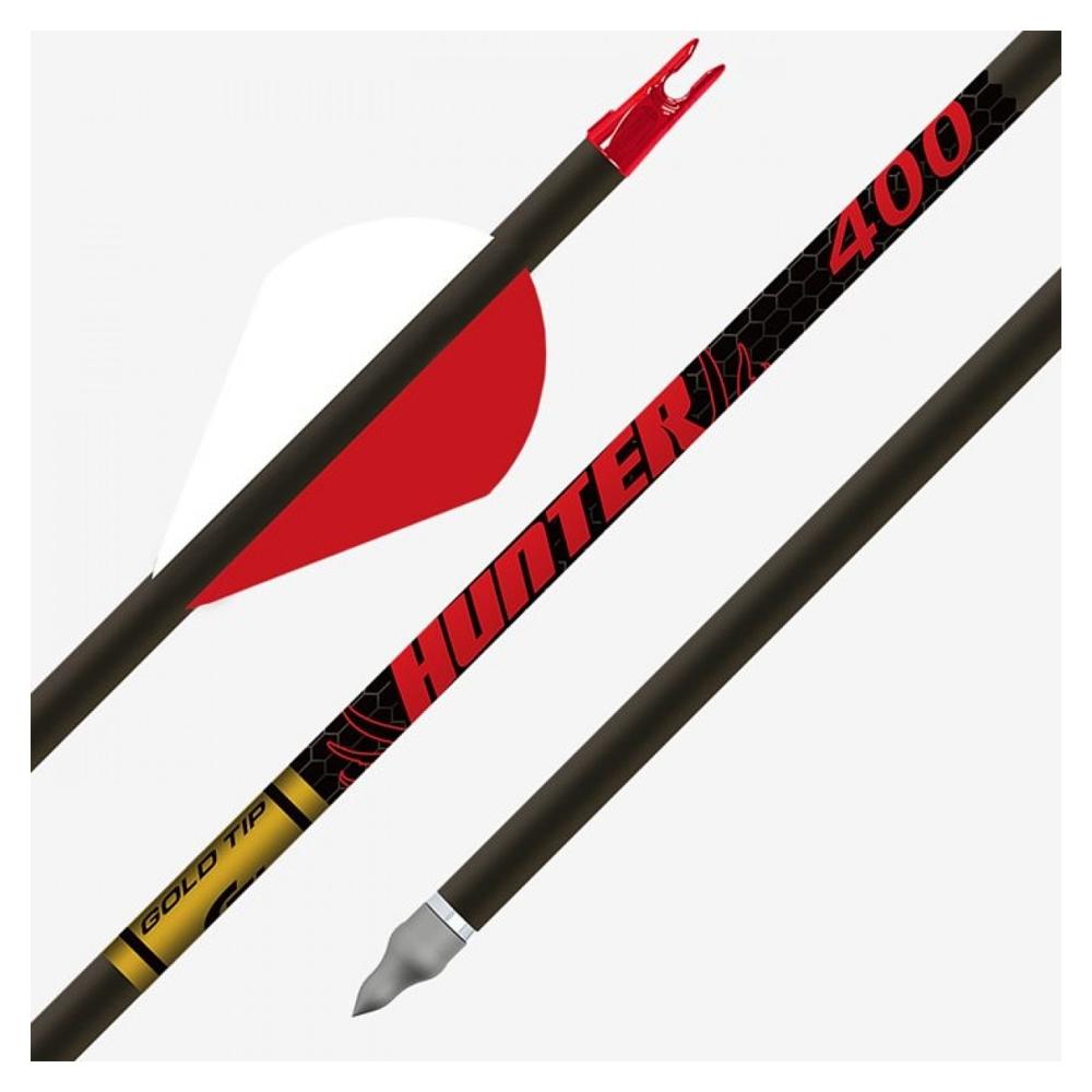 Gold Tip Hunter 500 Arrows with 2in Raptor Vanes Half Dozen