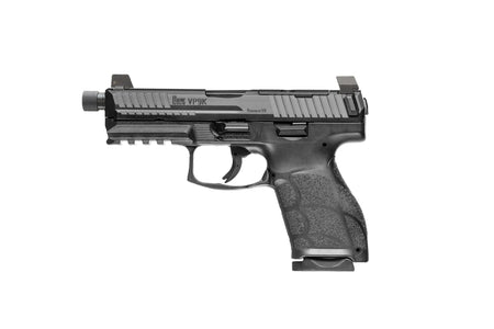 HK 81001230 VP9A1 K Tactical 9mm Luger 15+1 4.70" Black Threaded Barrel, Black Steel Optic Ready/Serrated Slide, Black Polymer Frame w/Picatinny Rail, Textured Grip