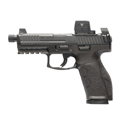 HK 81001365 VP9A1 X Tactical w/Optic Full Size 9mm Luger 15+1 4.70" Black Threaded Barrel, Black Steel Serrated w/Optic Slide, Black Polymer Frame w/Picatinny Rail, Textured Grip, Vortex CCW