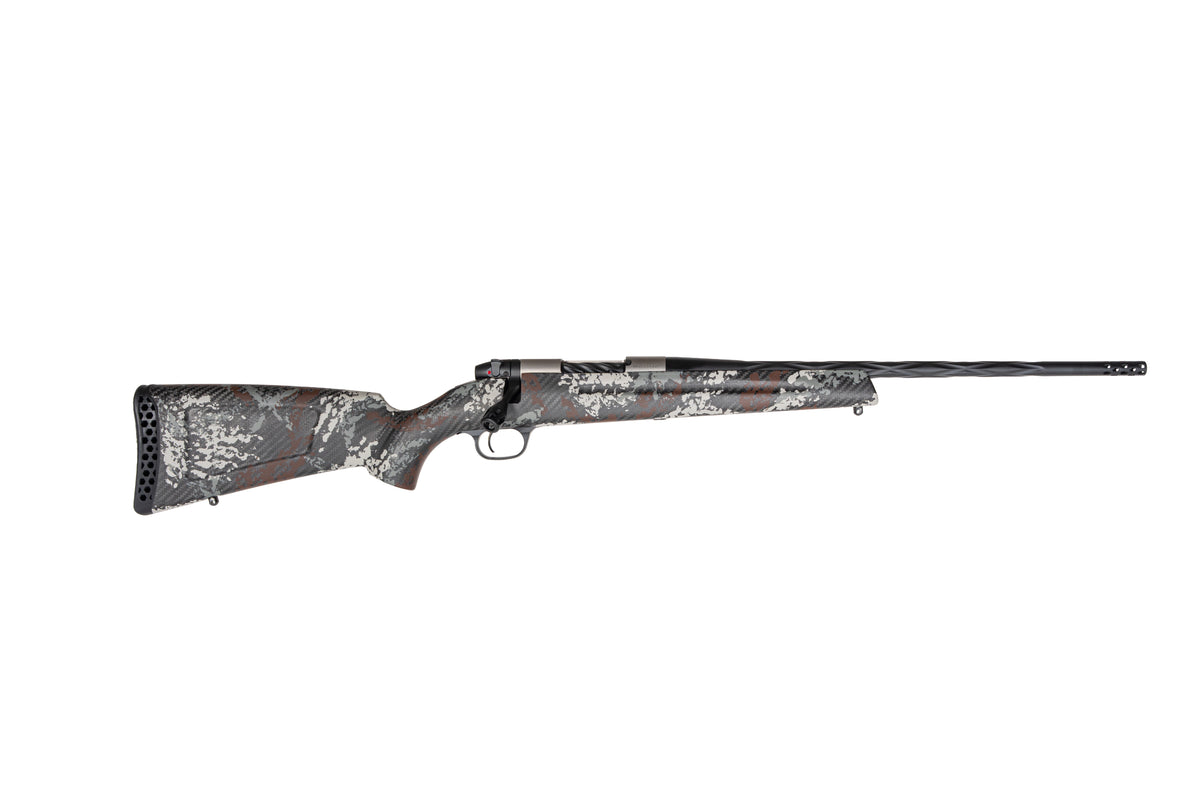 Weatherby MBP01N240WR3B Mark V Capra 240 Wthby Mag 2+1 21" Graphite Black Cerakote Fluted Threaded Barrel Titanium Receiver Drilled & Tapped Receiver Exposed Carbon w/Gray, White & Rust Sponge Accents