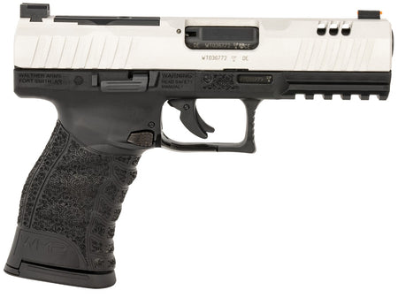 Walther Arms 5220306 WMP Full Size Frame 22 WMR 15+1 4.50" Stainless Steel Barrel, Silver Serrated Aluminum Slide, Black Polymer Frame w/Picatinny Rail