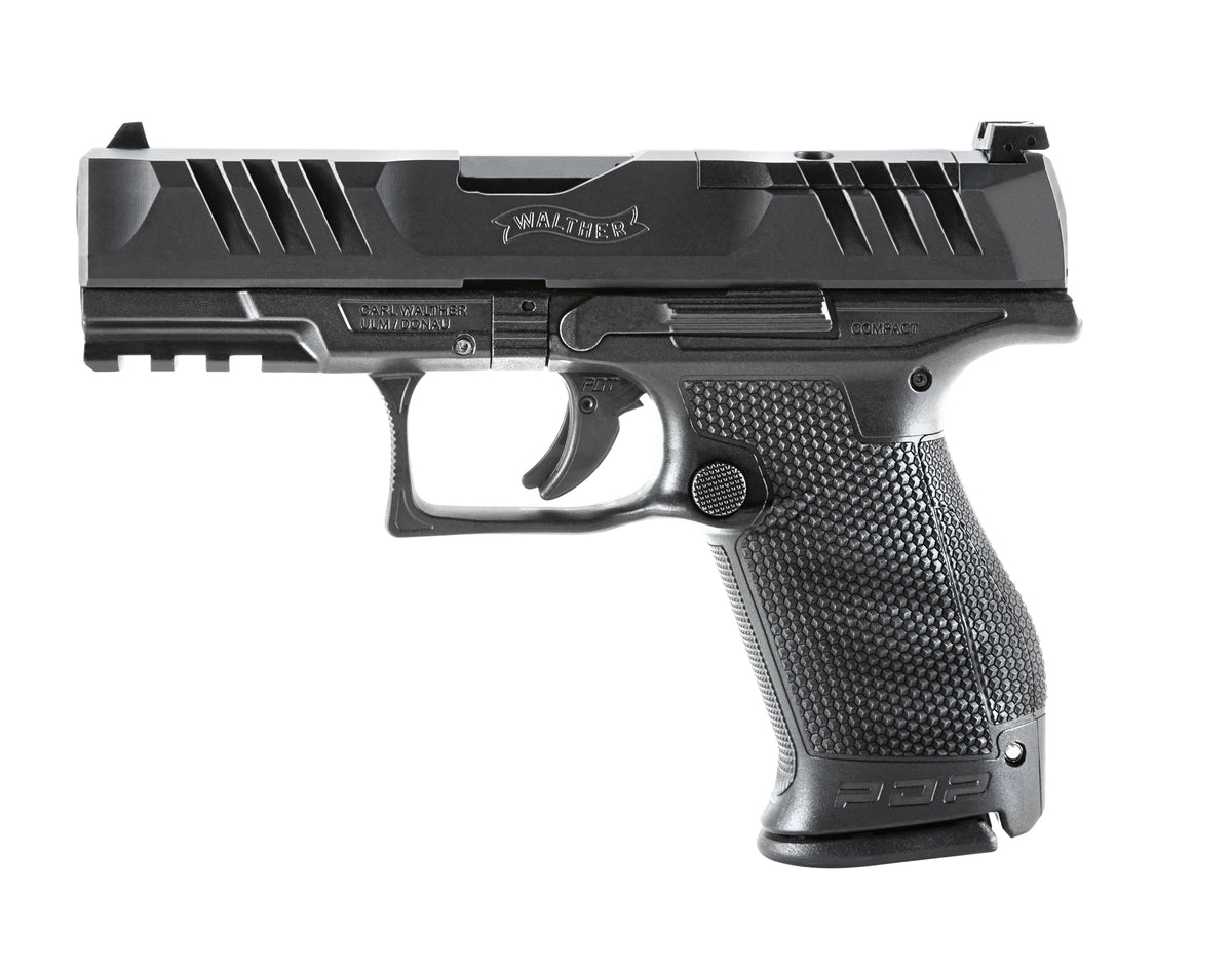 Walther Arms 2851229 PDP Compact Optic Ready 9mm Luger 4" 15+1 Black Black Steel Slide Performance Duty Textured Black Polymer Grip