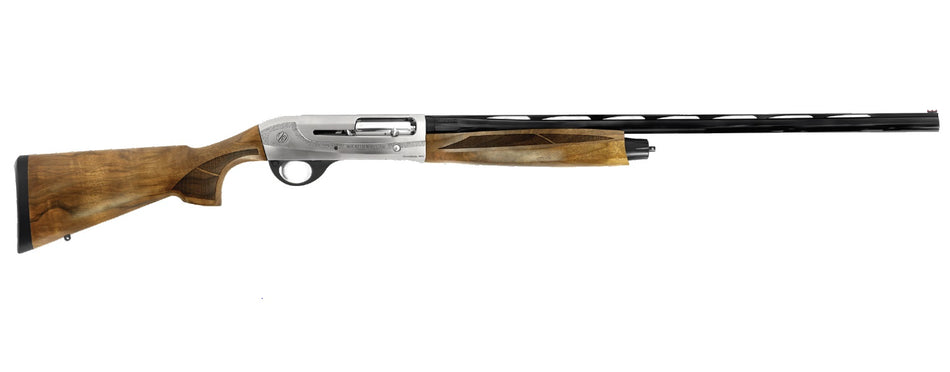 Weatherby ID22028MAG 18i Deluxe Full Size 20 Gauge Semi-Auto 3" 4+1 28" Black Vent Rib Barrel, Engraved Nickel Aluminum Receiver, Fixed Matte Walnut Stock, Right Hand