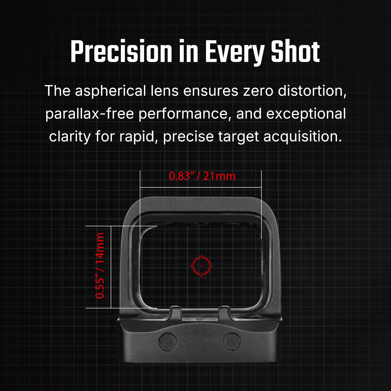 Osight SE 1x 2 MOA Dot and 32 MOA Circle Red Dot Sight RMSc Footprint