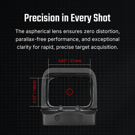 Osight SE 1x 2 MOA Dot and 32 MOA Circle Red Dot Sight RMSc Footprint