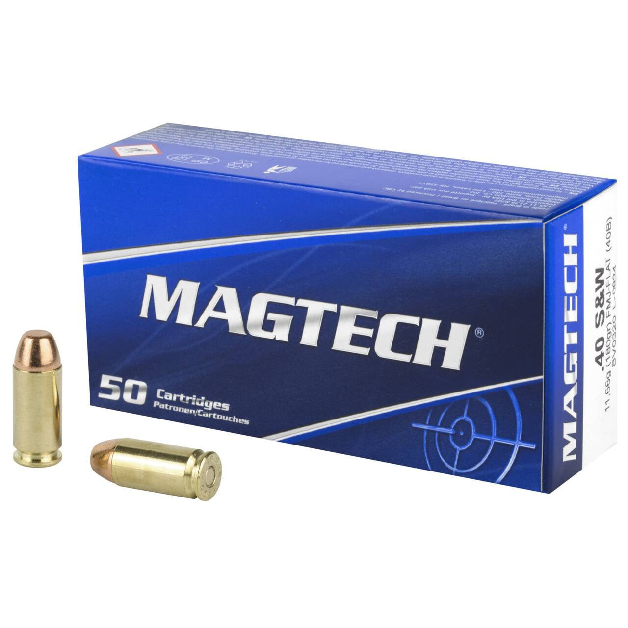 Magtech 40B Range/Training 40 S&W 180 gr Full Metal Jacket Flat Nose (FMJFN)