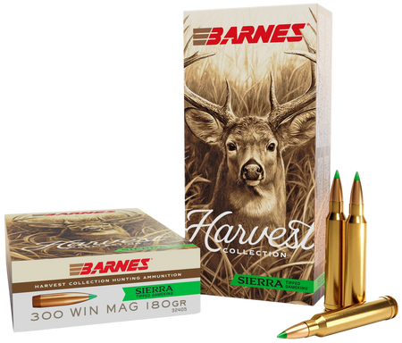 Barnes Bullets 32405 Harvest 300 WinMag 180gr Sierra Tipped GameKing 20 Per Box/10 Case