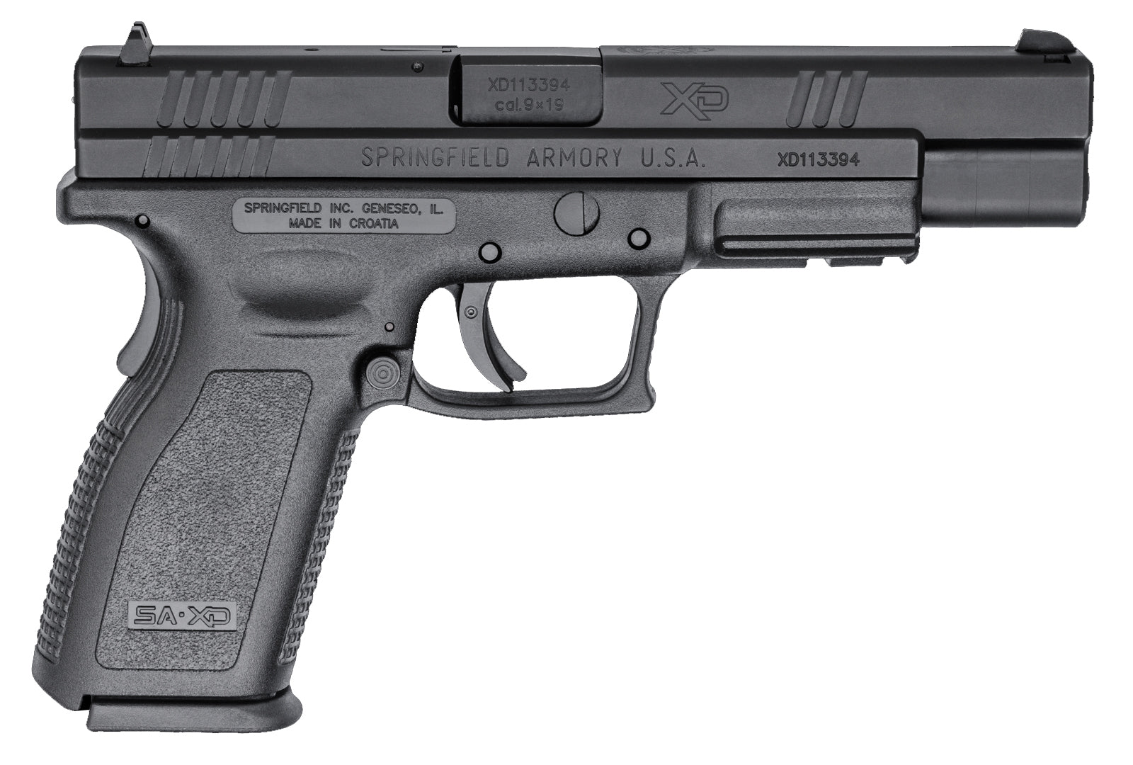 Springfield Armory XD9401 XD Tactical *CA Compliant 9mm Luger 10+1, 5" Black Melonite Steel Barrel, Black Melonite Long/Serrated Steel Slide, Black Polymer Frame w/Picatinny Rail